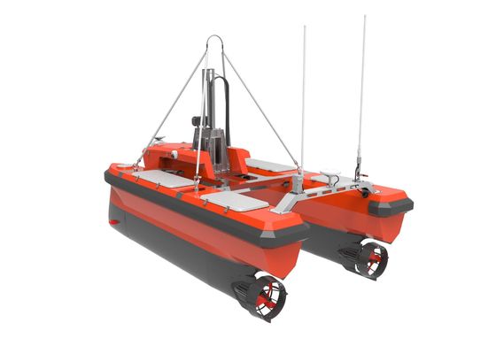 Hawkvine USV013 Oceanographic Survey Ships 60AH Battery Aluminum and carbon fiber Hull Material