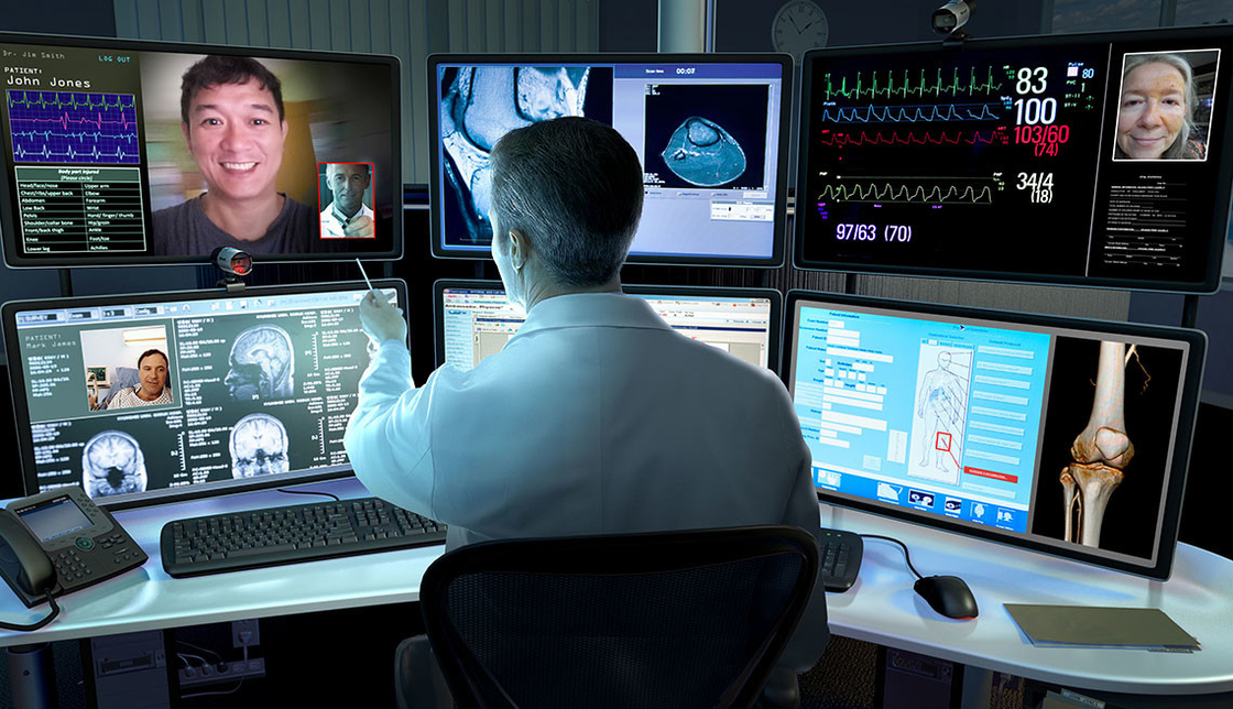 What role does video conferencing play in telemedicine systems?