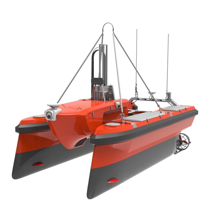 Hawkvine USV013 Oceanographic Survey Ships 60AH Battery Aluminum and carbon fiber Hull Material